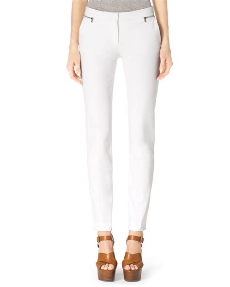 michael kors made in italy cream dress pants|Michael Kors white pant suits.